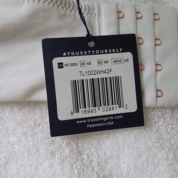 White Polyester TRUSST Bra 42F (DDD) - Picture 2 of 3